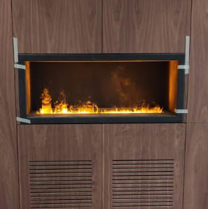 Imagen de construccion de madera chimenea